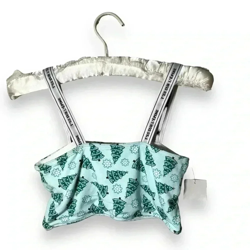NWT POP  TREE HOLIDAY  TUBE BRALETTE BAMBOO XS